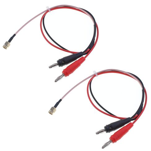 Oiyagai 2-Pack SMA أنثى إلى كابل اختبار قابس الموز المزدوج، 50 سم RG316 RF سلك محول محوري، أسلاك حمراء وسوداء لإمدادات الطاقة، راسم الذبذبات، إلكترونيات DIY in Saudi Arabia