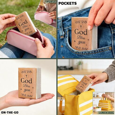 20 Pack Bamboo Christian Pocket Tissues with 10 Bible Verse Travel Packs Bulk 500 Sheet Small Tissues Pocket Packs 3 Ply Mini Travel Size Individual Religious Party Favor in Saudi Arabia