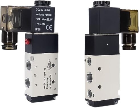 صمام الملف اللولبي الأسطواني 4V210-06/08: 2/5 اتجاه (موضعان وخمسة اتجاهات) هوائي يتم التحكم فيه بالملف 1 قطعة (4A410-15A AC220V) in Kuwait