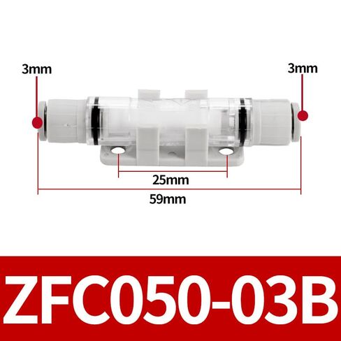 ZFC100-06B هوائي الضغط السلبي خط أنابيب الهواء فراغ تصفية 200-08B خرطوشة ZFC54-B الصغيرة 1 قطعة (ZFC050-03B 接管3mm) in Kuwait