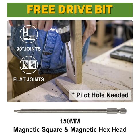 LIONMAX Pocket Hole Screws Assortment Kit, 720 PCS in 5 Sizes, 8 x 1, 1-1/4", 1-1/2", 2", 2-1/2", Anti-Rust Coated Pocket Screws for Exterior& Interior, Coarse Thread, 150mm Square Drive Bit Included in Saudi Arabia