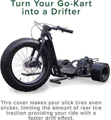 AlveyTech 11" x 7.10-5 PVC Plastic Tire Sleeve - Replacement for Drift Trikes, Go-Karts, Drifting Scooter, Drifter Wheel Hub Accessories, Smooth Tires Shroud for Adult/Kids Trikes, DIY Install, 2-Pack in Saudi Arabia