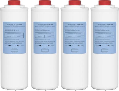 فلتر استبدال المياه 51300C متوافق مع Elkay 51300C EWF3000، ومحطة تعبئة الزجاجات Ezh20، استبدال فلتر المياه 3000 جالون لـ ERF750، 51299C، 55898C (بدون شريحة) 4 عبوات in Kuwait