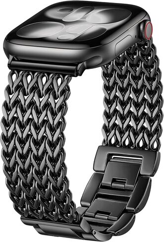Metal Band Compatible with Apple Watch Bands for Women 40mm 41mm 42mm 38mm 44mm 45mm 46mm 49mm, Dressy Stainless Steel Link Bracelet, Designer Strap for iWatch Series 11/SE/10/9/8/7/6/5/4/3/2/1/Ultra in Kuwait