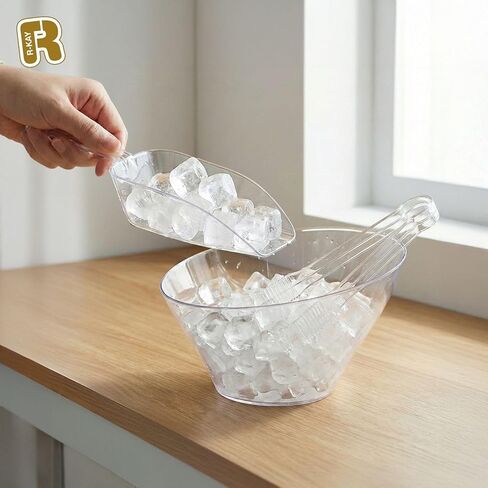 12 Combo Pack, 6 Clear Small Serving Tongs And 6 Clear Plastic Scoops For Candy Buffet Containers Set - Premium Mini Plastic Tongs For Ice, Candies And Candy Scoops For Candy Buffet in Kuwait