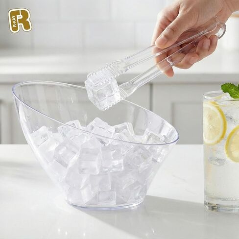 12 Combo Pack, 6 Clear Small Serving Tongs And 6 Clear Plastic Scoops For Candy Buffet Containers Set - Premium Mini Plastic Tongs For Ice, Candies And Candy Scoops For Candy Buffet in Kuwait