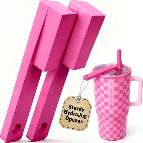 Easy Grip Bottle Cap Opener – Ergonomic Lid Turner for Stanley, Hydrojug, & Owala Tumblers – Easy Grip Assisted Bottle Opener for Weak Hands – 20oz, 32oz, 40oz - Hot Pink in Saudi Arabia