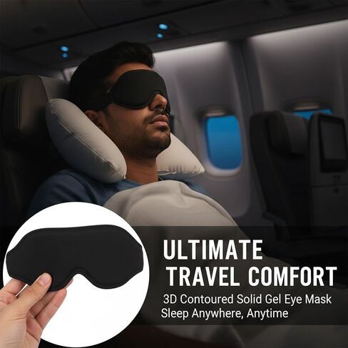 قناع جل تبريد ثلاثي الأبعاد للعين - قناع نوم بارد ودافئ قابل لإعادة الاستخدام، حزمة ثلج هلامية ناعمة للانتفاخ وتخفيف الهالات السوداء وراحة الصداع in Kuwait