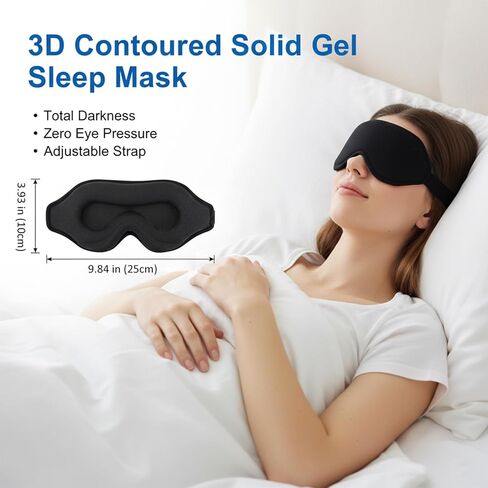 قناع جل تبريد ثلاثي الأبعاد للعين - قناع نوم بارد ودافئ قابل لإعادة الاستخدام، حزمة ثلج هلامية ناعمة للانتفاخ وتخفيف الهالات السوداء وراحة الصداع in Kuwait