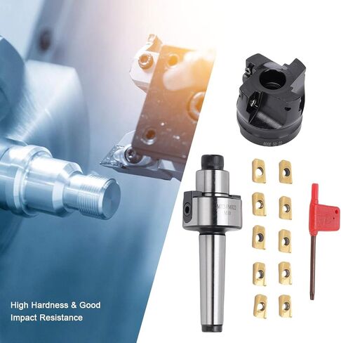 Eujgoov Premium MT2 FMB22 Face Mill Kit 400R 50 22 CNC Indexable High Speed Milling Cutter with 10 APMT1604 Carbide Inserts for Precision Machining Projects in Saudi Arabia