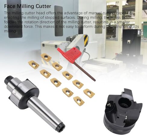 Eujgoov Premium MT2 FMB22 Face Mill Kit 400R 50 22 CNC Indexable High Speed Milling Cutter with 10 APMT1604 Carbide Inserts for Precision Machining Projects in Saudi Arabia