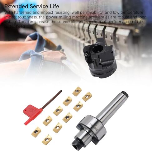 Eujgoov Premium MT2 FMB22 Face Mill Kit 400R 50 22 CNC Indexable High Speed Milling Cutter with 10 APMT1604 Carbide Inserts for Precision Machining Projects in Saudi Arabia
