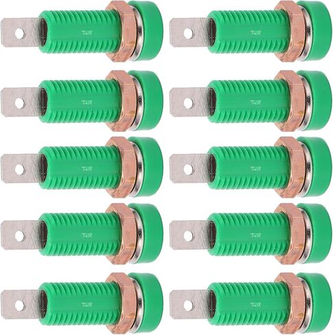 10PCS 4mm Green Banana Jack Female Socket Panel Mount for Test Equipment Electronic Instruments in Kuwait