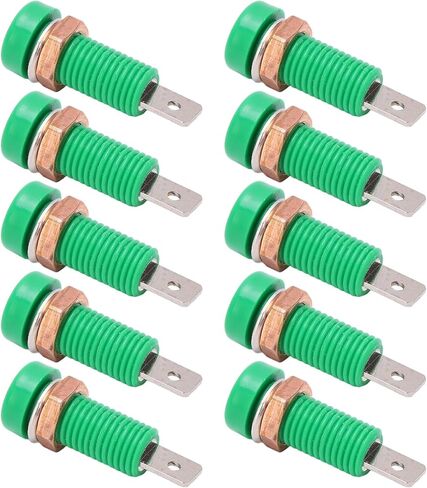 10PCS 4mm Green Banana Jack Female Socket Panel Mount for Test Equipment Electronic Instruments in Kuwait