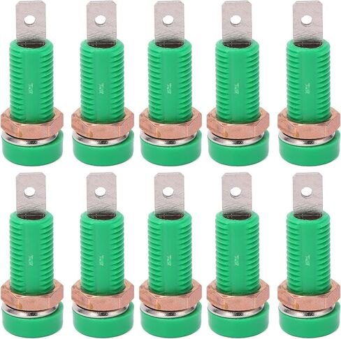10PCS 4mm Green Banana Jack Female Socket Panel Mount for Test Equipment Electronic Instruments in Kuwait