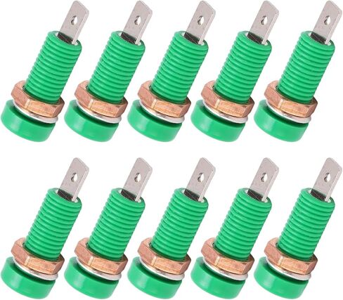 10PCS 4mm Green Banana Jack Female Socket Panel Mount for Test Equipment Electronic Instruments in Kuwait
