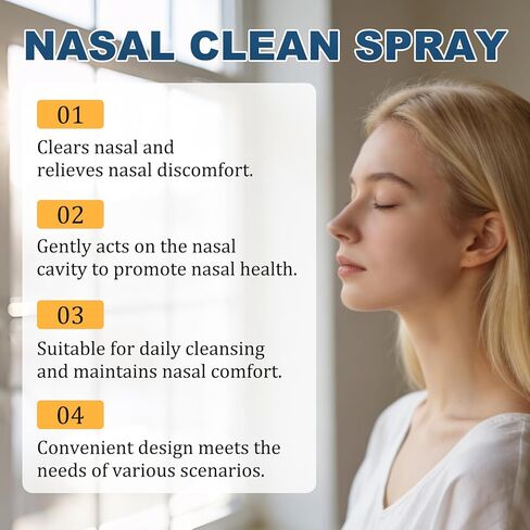 قطعتان من رذاذ الأنف باليود، رذاذ تنظيف وعناية يومي للأنف، رذاذ أنفي غير طبي للهواء الجاف والسفر والاستخدام اليومي، 120 مل in Kuwait
