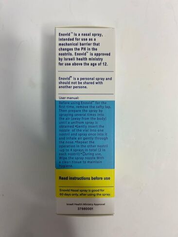 Enovid@ Travel Size Nasal Spray, Daily Protection You Trust, Natural and Revolutionary Protection Nasal Spray, Great for Daily use, Chemical Free, Cruelty-Free, 0.845 fl oz - Pack of 1 in Saudi Arabia