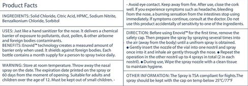 Enovid@ Travel Size Nasal Spray, Daily Protection You Trust, Natural and Revolutionary Protection Nasal Spray, Great for Daily use, Chemical Free, Cruelty-Free, 0.845 fl oz - Pack of 1 in Saudi Arabia