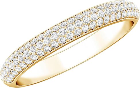 Certified Moissanite Half Eternity Ring for Women, Semi Eternity Ring, D-Vs1 Quality in Saudi Arabia