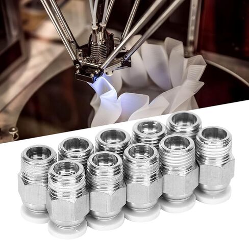 10 قطعة موصل أنبوب PTFE مستقيم، أجزاء طابعة ثلاثية الأبعاد M10، تركيبات هوائية مستقيمة PC4‑01 in Saudi Arabia