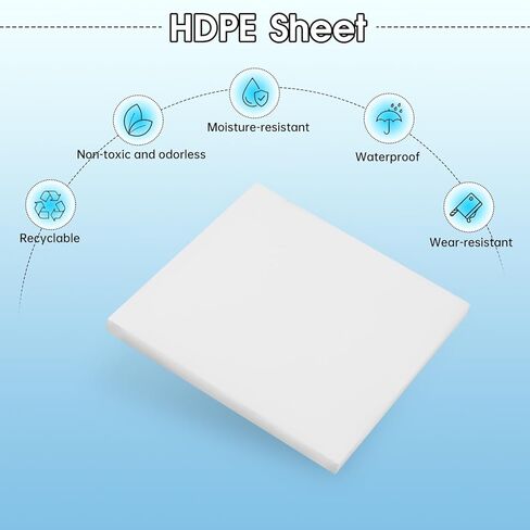 Hdpe Sheet 1/4 Inch Thick, 6" x 6" High Density Polyethylene Board, Thick Plastic Sheet for Craft, Plastic Cutting Board, Heavy Duty Industry in Kuwait