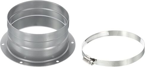 PATIKIL 3 Inch Duct Connector Flange, Metal Straight Pipe Exhaust Hose Flange with Clamp for Heating Cooling Ventilation HVAC System in Saudi Arabia