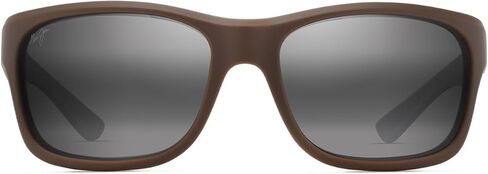 نظارة شمسية Maui Jim Men's Ano Nui المستطيل ، و Dark Dark Havana/حمض الهيدروكلوريك البرونزي المستقطب ، كبير in Kuwait