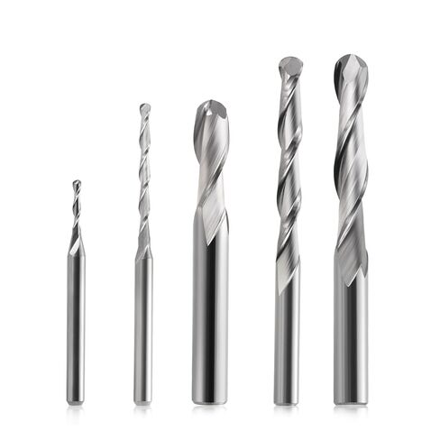 10pcs Carbide Ball Nose End Mill 3.175mm-6mm Shank Spiral CNC Router Bit 2 Flutes Tungsten Milling Cutter Wood Carving Engraving Tools(3.175x2.5x17x38L) in Saudi Arabia