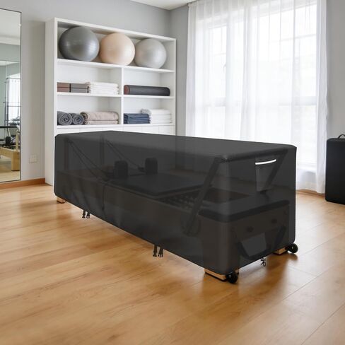 COSHNIBI Pilates Reformer Cover,Heavy-Duty Waterproof Pilates Reformer Protective Cover,for Indoor and Outdoor Gyms and Yoga Studios,94"L×27"W×25"H,Black in Kuwait