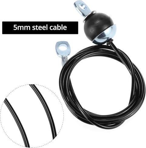 QWORK Fitness Pulley Cable, 59 Inches, 300 lbs Capacity, Cable Pulley Attachments for Gym, Compatible with All Fitness Systems in Saudi Arabia