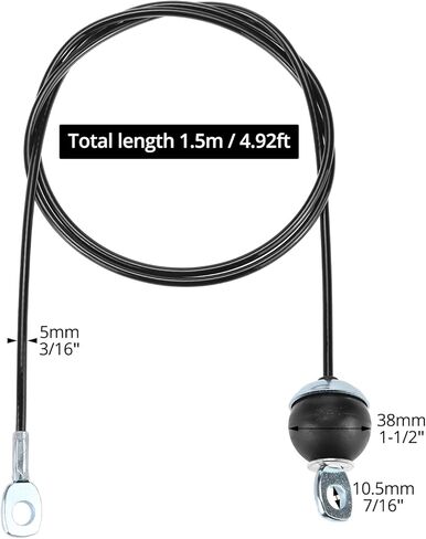 QWORK Fitness Pulley Cable, 59 Inches, 300 lbs Capacity, Cable Pulley Attachments for Gym, Compatible with All Fitness Systems in Saudi Arabia