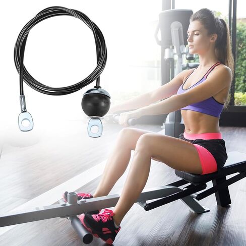 QWORK Fitness Pulley Cable, 59 Inches, 300 lbs Capacity, Cable Pulley Attachments for Gym, Compatible with All Fitness Systems in Saudi Arabia
