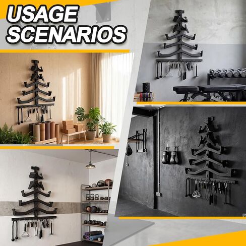 Wall-mounted Gym Accessory Storage Rack, Heavy-duty Steel Lat Pulldown Attachment Organizer, Space-saving T-Bar Design for Home & Commercial Gyms Wall Storage in Saudi Arabia