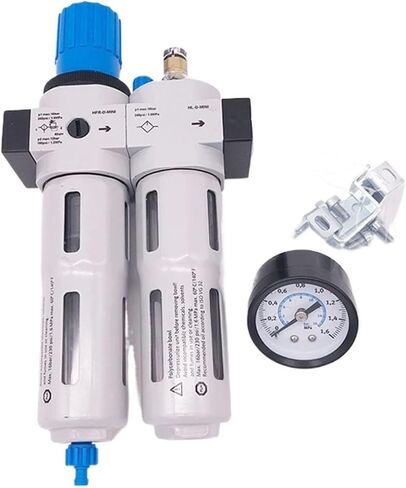 هوائي FRC منظم فلتر الهواء الداهن استنزاف يدوي 1/4 3/8 1/2 3/4 بوصة وحدة معالجة الهواء من النوع MIDI (3/8") in Kuwait