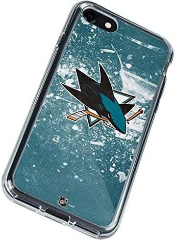 Skinit Clear Phone Case Compatible with iPhone SE (2nd & 3rd Gen) - Officially Licensed NHL San Jose Sharks Frozen Design in Saudi Arabia