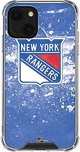 حافظة هاتف Skinit الشفافة متوافقة مع iPhone 13 - تصميم فروزن مرخص رسميًا من NHL New York Rangers in Saudi Arabia