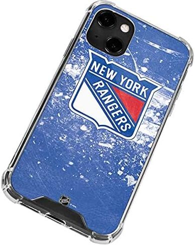 حافظة هاتف Skinit الشفافة متوافقة مع iPhone 13 - تصميم فروزن مرخص رسميًا من NHL New York Rangers in Saudi Arabia