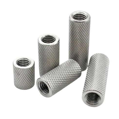 1-10pcs M2 .5 M3 M4 M5 ~M16 304 Stainless Steel Extended Cylindrical Flat Head Knurled Hand Screw Nut Mesh Adjustment(10mm,M5xOD 12mm(2Pcs)) in Saudi Arabia