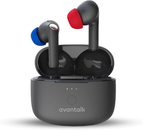 Avantalk Infinity NC – تقنية Auracast المقاومة للمستقبل، سماعات أذن LE Audio وBluetooth مع تقنية aptX Adaptive، صوت منخفض الكمون، ANC، تطبيق EQ مخصص ومكالمات صوتية واضحة، أسود in Kuwait