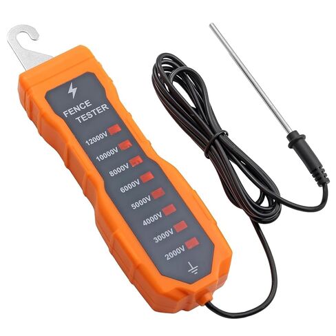 Neoteck 2000-12000V جهاز اختبار الجهد الكهربي للسياج، مكتشف عيوب السياج مع 8 أضواء مؤشر نيون، جهاز اختبار السياج المحمول مناسب لاستكشاف أخطاء المزرعة وأسوار المزرعة وإصلاحها in Saudi Arabia