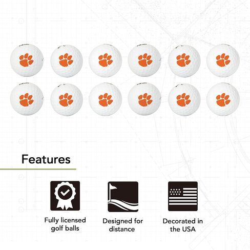Desert Cactus Clemson University Golf Balls 12 Pack – CU Tigers Full Color Dozen – Officially Licensed Sport Team Accessory (Design B) in Saudi Arabia