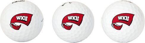 مجموعة من 3 كرات جولف من Desert Cactus Western Kentucky University - WKU Hilltoppers Full Color Three - ملحق الفريق الرياضي المرخص رسميًا (التصميم A) in Saudi Arabia
