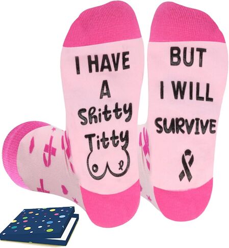 Breast Cancer Socks for Women, Breast Cancer Awareness Gifts, Chemo Survivor Comfort Gifts For Cancer Patients in Saudi Arabia