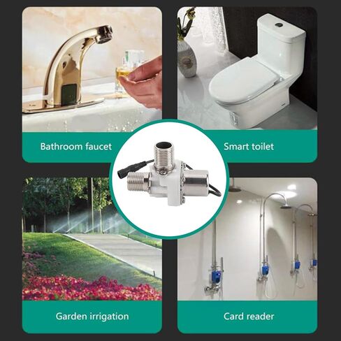 Solid G1 2 in DC 6V Solenoid Valve, N C Normally Closed, Water Inlet Flow Switch for automatic control in sanitary ware, water control systems, garden irrigation in Saudi Arabia
