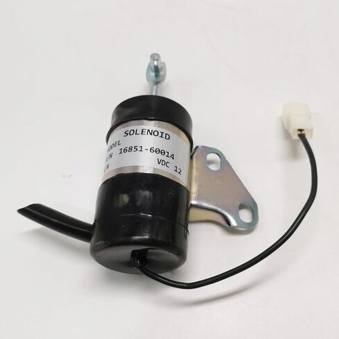 12V Fuel Stop Solenoid 16851-60014 052600-4531 for Kubota Z402 Z482 Z602 Z722 D622 D902 RTV900G RTV900R RTV900T BX2230D BX2350D BX2360 G1800S G1900 G1900S G2160 G2160DS in Kuwait