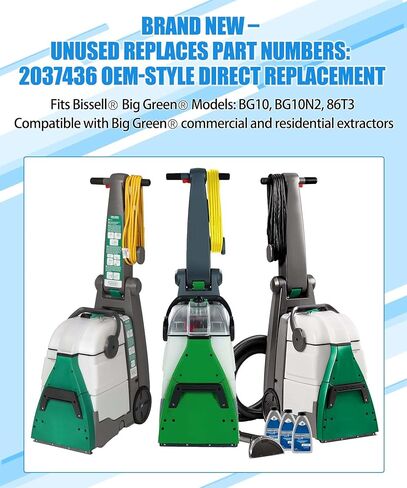 203-7436,2037436 (AC110-120V 60HZ 120VA) صمام الملف اللولبي لآلة التنظيف متوافق مع منظفات السجاد التجارية والسكنية بيسيل بيج جرين، يناسب أرقام الطراز BG10، BG10N2، 86T3،3288 in Kuwait
