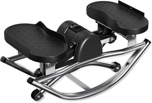 Low-Impact Rocking Steppers for Exercise at Home with Digital Display & Resistance Bands and Non-Slip Mat Equipment for Seniors & Beginners,250LBS Capacity in Saudi Arabia