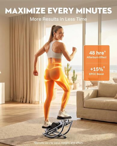 Low-Impact Rocking Steppers for Exercise at Home with Digital Display & Resistance Bands and Non-Slip Mat Equipment for Seniors & Beginners,250LBS Capacity in Saudi Arabia