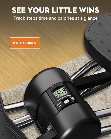 Low-Impact Rocking Steppers for Exercise at Home with Digital Display & Resistance Bands and Non-Slip Mat Equipment for Seniors & Beginners,250LBS Capacity in Saudi Arabia